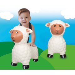 Bouncing animal sheep HoppyDoo white with pump