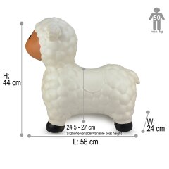 Bouncing animal sheep white with pump