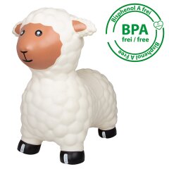 Bouncing animal sheep white with pump