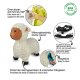 Animal saltarín oveja HoppyDoo blanca com bomba
