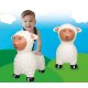 Bouncing animal sheep white with pump