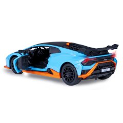 Lamborghini Huracán STO Diecast 1:32 bleu incl. Piles boutons