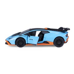 Lamborghini Huracán STO Diecast 1:32 blu incl. Pile a bottone