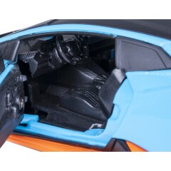 Lamborghini Huracán STO Diecast 1:32 blu incl. Pile a bottone