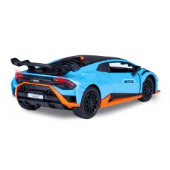 Lamborghini Huracán STO Diecast 1:32 blu incl. Pile a bottone