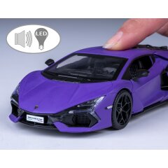 Lamborghini Revuelto Diecast 1:32 viola incl. Pile a bottone