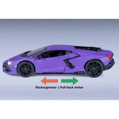 Lamborghini Revuelto Diecast 1:32 viola incl. Pile a bottone