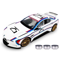 BMW 3.0 CSL Hommage R Diecast 1:24 bianco incl. Pile a bottone