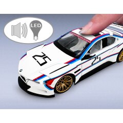 BMW 3.0 CSL Hommage R Diecast 1:24 bianco incl. Pile a bottone