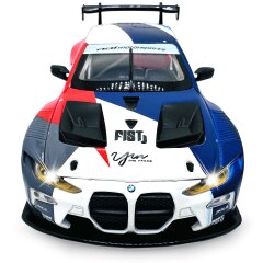 BMW M4 GT3 Diecast 1:24 bianco incl. Pile a bottone