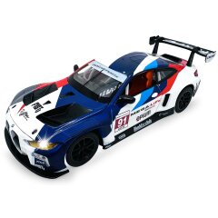 BMW M4 GT3 Diecast 1:24 bianco incl. Pile a bottone