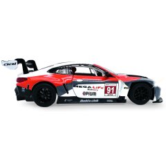 BMW M4 GT3 Diecast 1:24 bianco incl. Pile a bottone