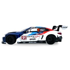 BMW M4 GT3 Diecast 1:24 bianco incl. Pile a bottone
