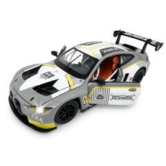BMW M4 GT3 Diecast 1:24 grigio incl. Pile a bottone