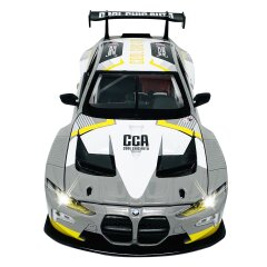 BMW M4 GT3 Diecast 1:24 grigio incl. Pile a bottone