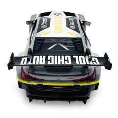 BMW M4 GT3 Diecast 1:24 grigio incl. Pile a bottone