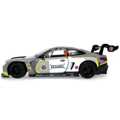 BMW M4 GT3 Diecast 1:24 grigio incl. Pile a bottone