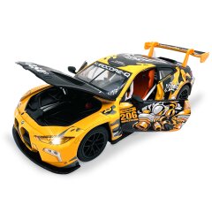 BMW M4 GT3 Diecast 1:24 amarillo incl. Pilas de botón