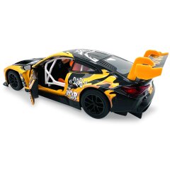 BMW M4 GT3 Diecast 1:24 amarillo incl. Pilas de botón