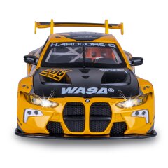 BMW M4 GT3 Diecast 1:24 gelb inkl. Knopfzellen