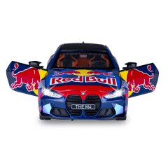 BMW M4 Diecast 1:24 blu incl. Pile a bottone