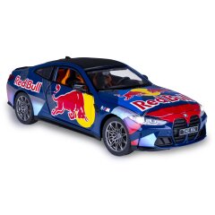 BMW M4 Diecast 1:24 blu incl. Pile a bottone
