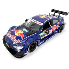 BMW M4 DTM Diecast 1:24 blu incl. Pile a bottone