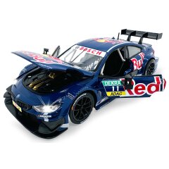 BMW M4 DTM Diecast 1:24 blu incl. Pile a bottone