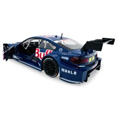 BMW M4 DTM Diecast 1:24 blu incl. Pile a bottone