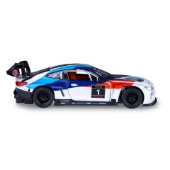 BMW M4 GT3 Diecast 1:32 bianco incl. Pile a bottone