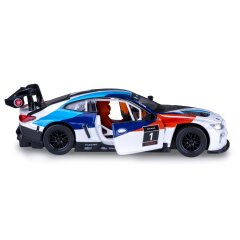 BMW M4 GT3 Diecast 1:32 bianco incl. Pile a bottone