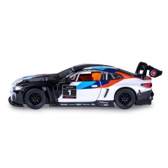 BMW M4 GT3 Diecast 1:32 bianco incl. Pile a bottone
