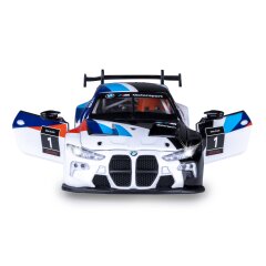 BMW M4 GT3 Diecast 1:32 bianco incl. Pile a bottone
