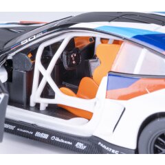 BMW M4 GT3 Diecast 1:32 bianco incl. Pile a bottone