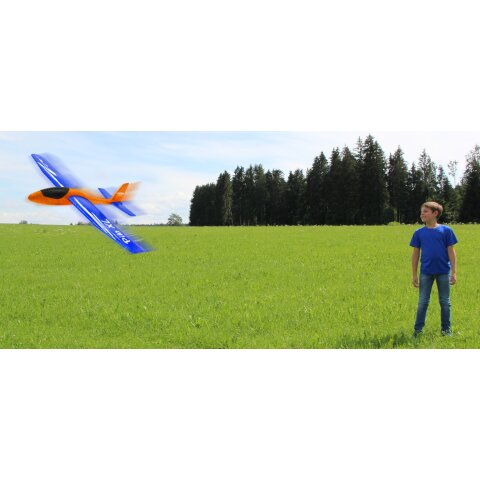 Pilo XL Schaumwurfgleiter EPP Tragflche blau Rumpf orange