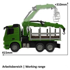 Camion &agrave; transport du bois Mercedes-Benz Arocs 1:20 2,4GHz