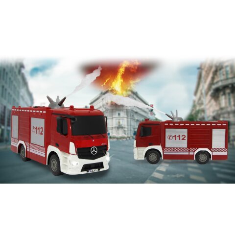 Feuerwehr TLF mit Spritzfunktion Mercedes-Benz Antos 1:26 2,4GHz