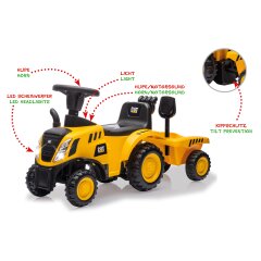 Diapositive Caterpillar Tracteur avec remorque jaune 2en1
