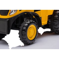 Rutscher Caterpillar Traktor mit Anhänger gelb 2in1