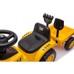Rutscher Caterpillar Traktor mit Anhänger gelb 2in1