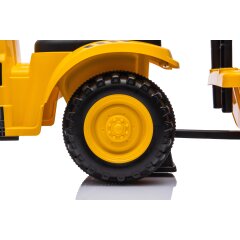 Rutscher Caterpillar Traktor mit Anhänger gelb 2in1
