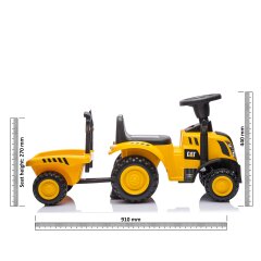 Rutscher Caterpillar Traktor mit Anhänger gelb 2in1