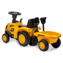 Rutscher Caterpillar Traktor mit Anhänger gelb 2in1