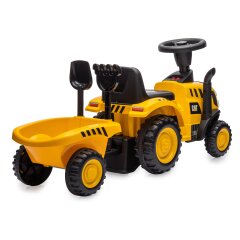 Rutscher Caterpillar Traktor mit Anhänger gelb 2in1