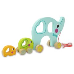 Wooden Toys Kidiwood Pull after elephant familiy 3 parts