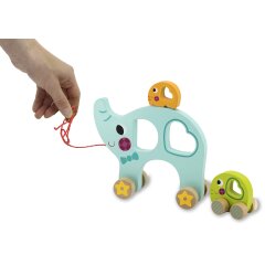 Wooden Toys Kidiwood Pull after elephant familiy 3 parts