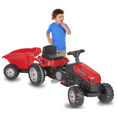 Pedal tractor with trailer Strong Bull red