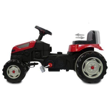 Trettraktor mit Hnger Strong Bull rot
