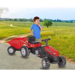 Pedal tractor with trailer Strong Bull red