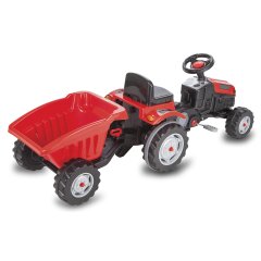 Pedal tractor with trailer Strong Bull red